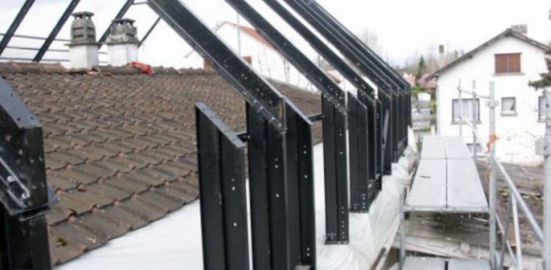 Surélévation d'une maison avec uns structure acier Le Chesnay