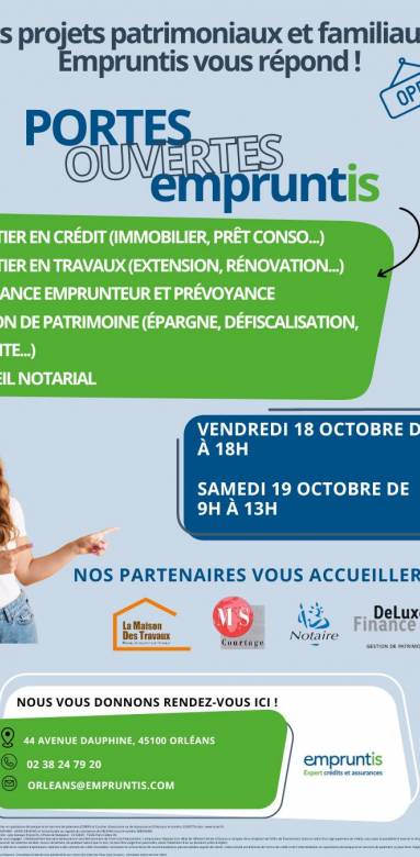 Portes ouvertes Empruntis 18 et 19 octobre 2024