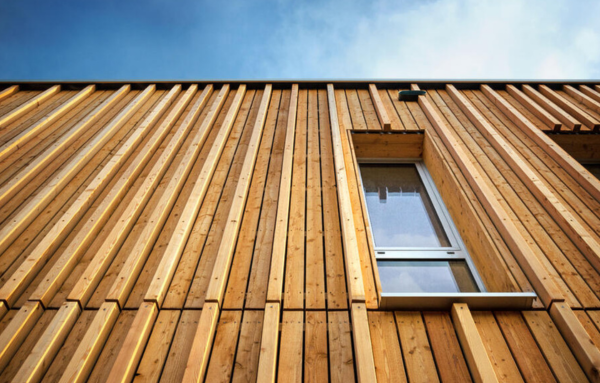 Extension bois avec baies vitrées 
