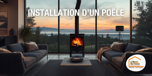 installation poêle Haute-Savoie, poêle à granulés Bassin Genevois, courtier en travaux Annemasse, poêle à bois rénovation énergétique, devis installation poêle sécurisé, La Maison des Travaux Annemasse Bassin Genevois