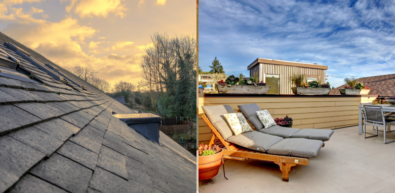 Toit terasse ou toit tradi