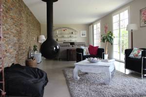 Rénovation maison avec deux baies vitrées ouverture battante