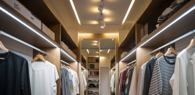 éclairage de dressing