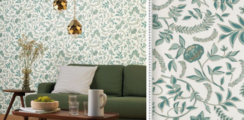 Papier peint effet vintage