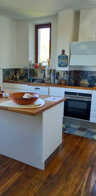 îlot en bois pour le côté authentique