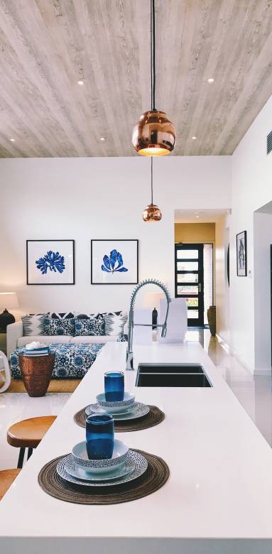 Cuisine ouverte sur le salon - Le Chesnay