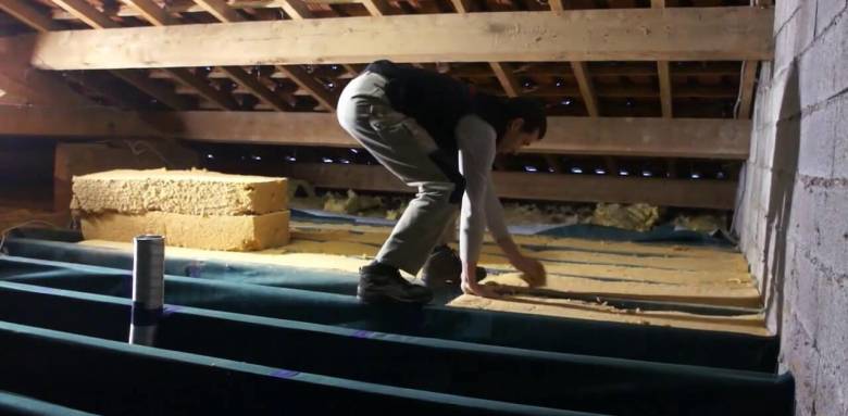 isolation combles perdus avec panneaux bois semi rigides