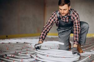 Installation d'un plancher chauffant dans la salle de bain - Valence 26