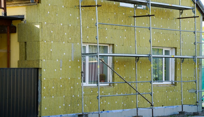 ravalement de façade dans une maison