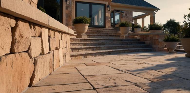 Terrasse en pierre naturelle