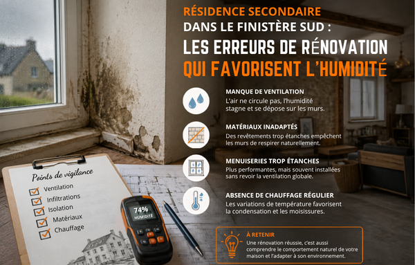 Résidence secondaire dans le Finistère Sud : ces erreurs de rénovation qui favorisent l’humidité
