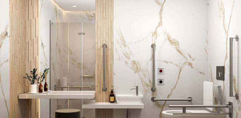 Aménagement d'une salle de bains PMR