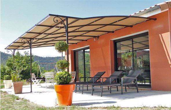 Pergola toile adossée