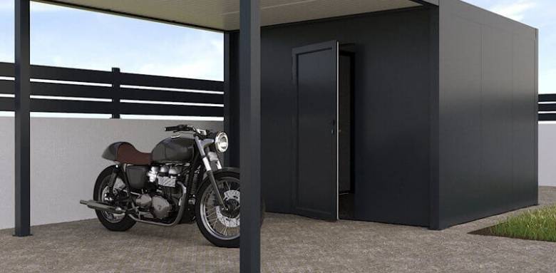 carport acollé mur pour véhicules toit plat