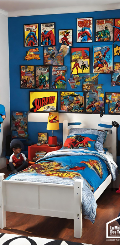 chambre enfant déco super-héros