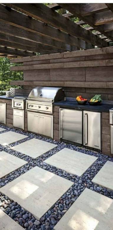 Aménagement d'une cuisine de terrasse