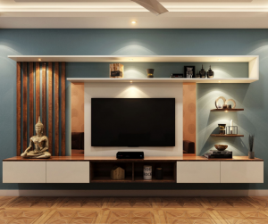 Installer un meuble TV sur mesure salon Haguenau