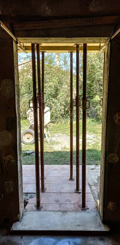 Etaiement casquette béton