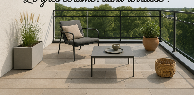 Grès cérame en terrasse sur pilotis