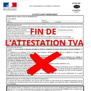FIN ATTESTATION TVA