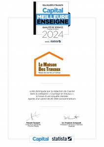 Certificat 2024 LA MAISON DES TRAVAUX