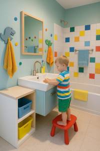Aménagement d'une salle de bain pour enfants - Bourg-en-Bresse Ambérieu-en-Bugey Meximieux 01