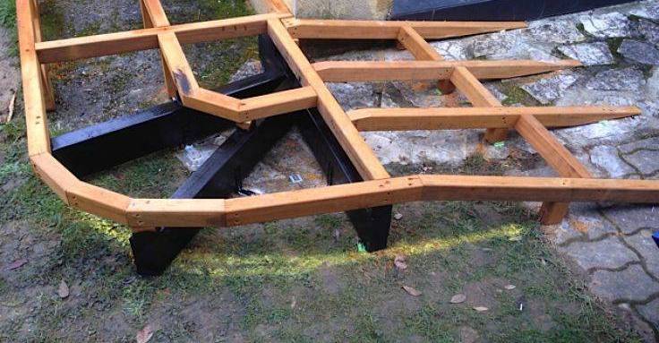 préparation lambourdes et plots pour terrasse bois