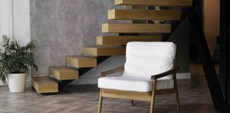 Escalier moderne bois et métal à Brignais 69530