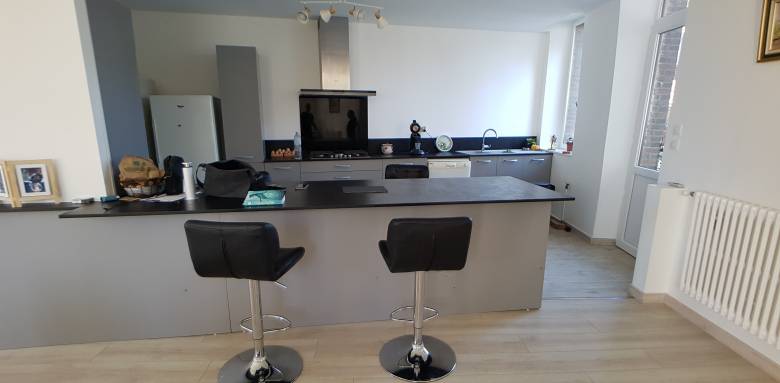 Cuisine-Entrée ouverte sur séjour