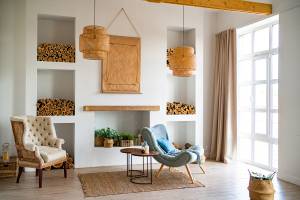 Niche murale décorative dans un séjour
