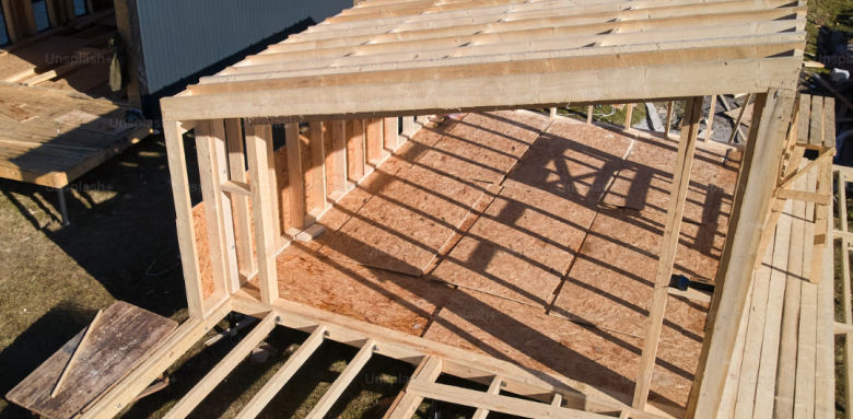 Une ossature en bois pour une extension de maison
