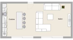 Plan salon rectangulaire