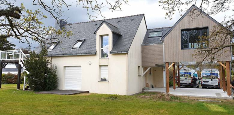 Extension bois sur pilotis