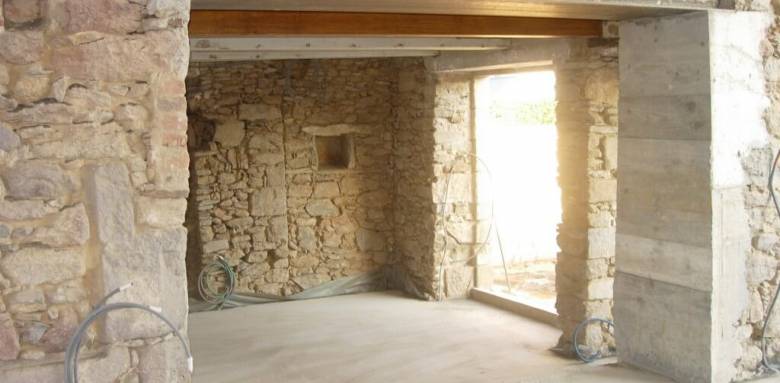 Mur porteur après ouverture en intérieur