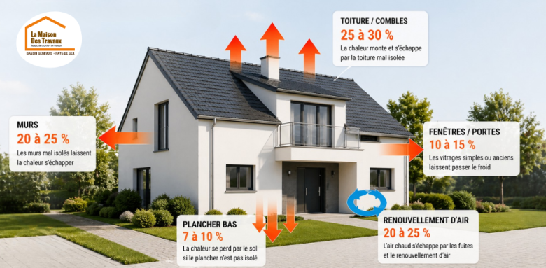 La Maison des Travaux Pays de Gex, La Maison des Travaux Bassin Genevois Pays de Gex, rénovation énergétique Pays de Gex, travaux énergétiques rentables, économies énergie maison, quels travaux pour une rénovation