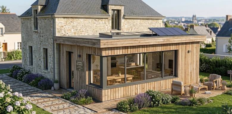 Pourquoi choisir une extension bois à toit plat en 2026 ? artisan tours nord