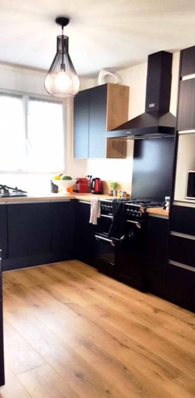 Cuisine design avec mobilier de cuisine noir - Bouc-Bel-Air (13)