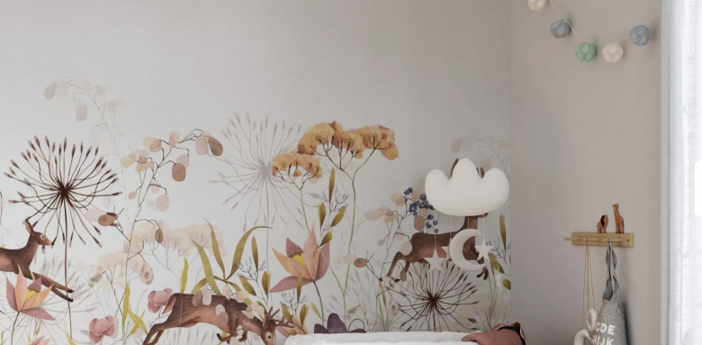 Un monde peuplé d'animaux pour une chambre d'enfant