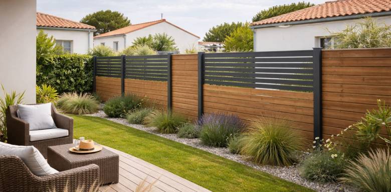 Installation d'une clôture brise-vue pour se protéger des regards indiscrets du voisinage - Pornic 44
