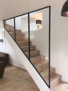 Rénovation d'escalier verrière