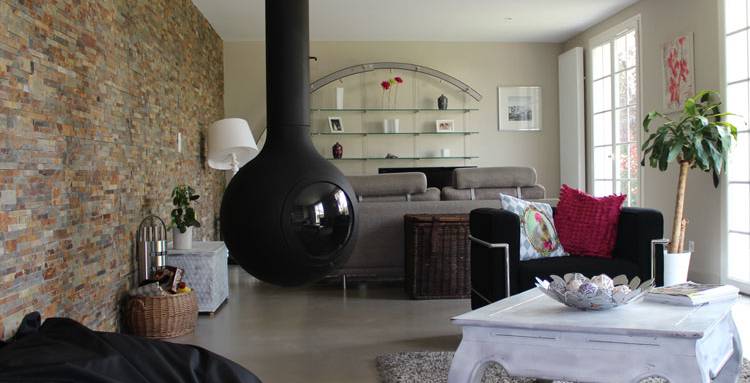 Installation de poêle à bois design - Pornic 44