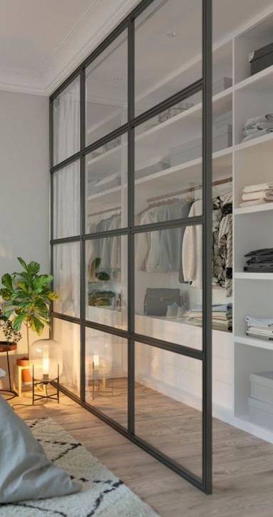 Aménager un dressing sur-mesure dans la chambre avec séparation en verrière - Le Raincy 93