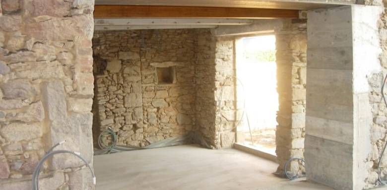 Mur porteur après ouverture en intérieur