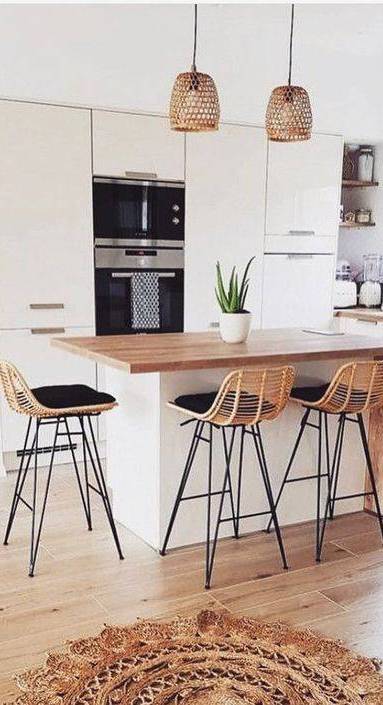 Tendances déco 2022 - mobilier de cuisine en bois et osier - Bouc-Bel-Air-13