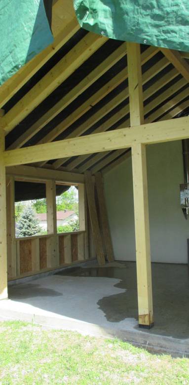 Travaux d'extension bois avec charpente pentue par La Maison Des Travaux