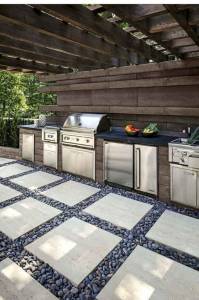 Aménagement d'une cuisine de terrasse