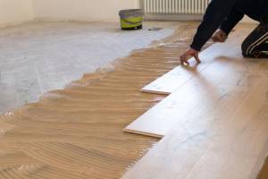 Pose de parquet contrecollé