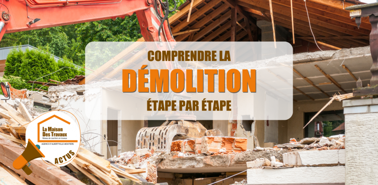 Démolition de maison, Étapes de démolition, Gestion des débris, Préparation démolition maison, Sécurité démolition bâtiment