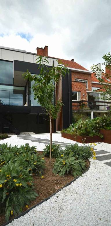 Allée de jardin et espace paysager