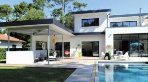 Extension à toit plat